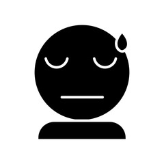 sweat glyph icon