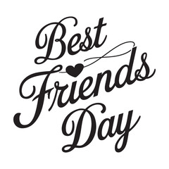 National Best Friends Day. Gradient background. June 8.