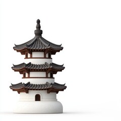 Fototapeta premium Traditional Asian Pagoda Architecture with Detailed Design Elements