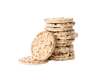 PNG, diet rice bread, isolated on white background.