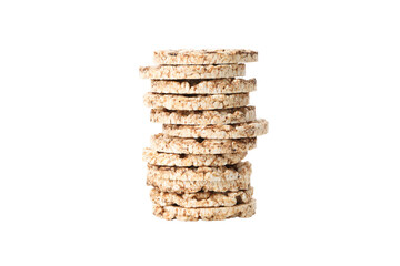 PNG, diet rice bread, isolated on white background.