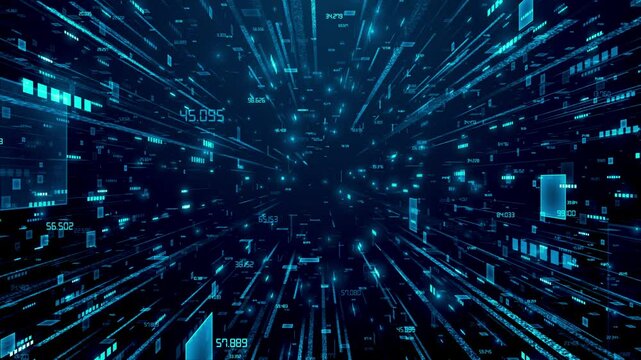 Data Streams Speed and Motion Technology Background Loop