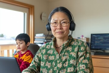 Hybrid Workforce Harmony Multicultural Remote Work and Family Dynamics - Empowering Indigenous Professionals Digital Workspace Wellness Experience