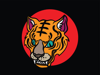 mad cat illustration with japanese style for kaijune event