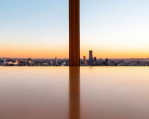 Naklejka premium Minimalist Tokyo Workspace Vista Ethereal Urban Perspective Showcasing Global Business Horizon, Next-Gen Commercial Real Estate Inspiration