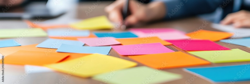 Poster Collaborative Design Sprint Multicultural Team Ideation with Vibrant Post-It Methodology - Innovative Workspace Productivity and Creative Problem-Solving Strategies