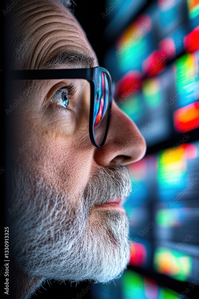 Leinwandbilder data-driven insight mature professionals immersive analytics journey - ai-powered market intelligenc