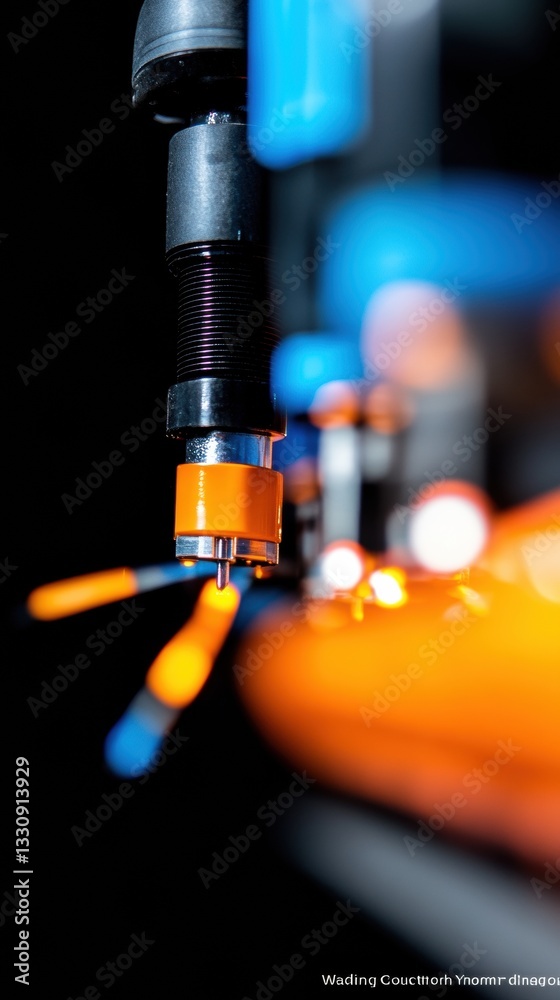 Poster Hyper-Precision AI Manufacturing Next-Gen Robotic Assembly with Vibrant Automation Technology, Illuminating Smart Industry 0 Workflow Innovations