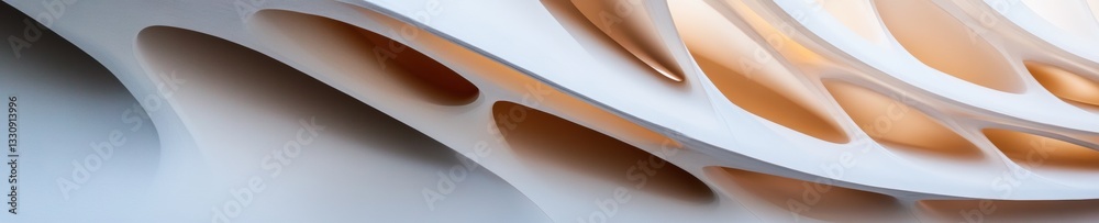 Poster fluid organic architecture minimalist curved surfaces exploring biomimetic design trends in contempo