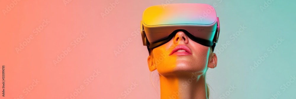 Leinwandbilder immersive digital frontier next-gen virtual reality headset revealing transformative metaverse exper