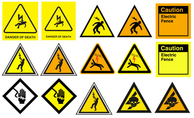 Electrocution Danger Warning Road Signs