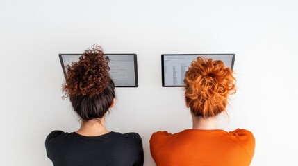 Minimalist Digital Workspace Collaborative Remote Performance Visualization with Dual-Monitor Ergonomic Design - Modern Productivity Aesthetic for Gen Z Professionals