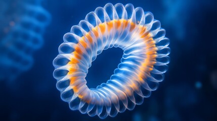 Symmetrical oceanic spiral pattern design for creative art and decoration