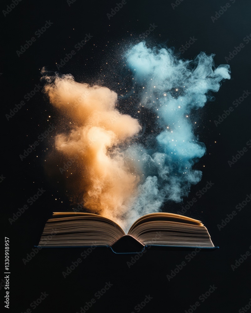 Leinwandbilder Quantum Learning Unleashed Immersive Digital Knowledge Transformation through Ethereal Book Visualization - Next-Gen Educational Experience for Innovative Mindsets