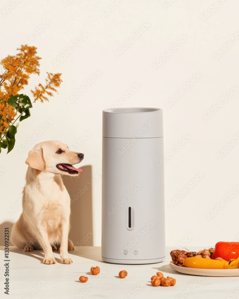 Aufkleber minimalist smart pet feeding revolution sleek automated dispenser transforms modern pet care with pr