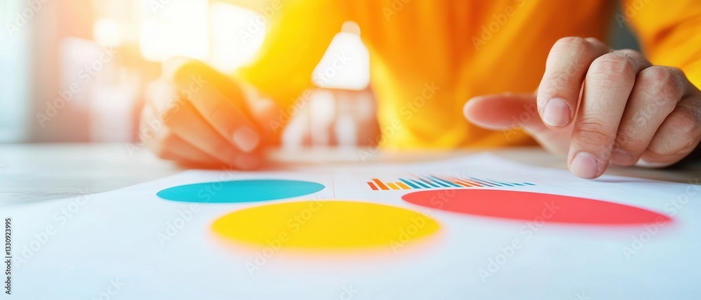 Leinwandbilder Hyper-Minimalist Data Visualization Dynamic Financial Analytics with Vibrant Color Psychology, Touchscreen Interaction for Next-Gen Business Intelligence and Agile Decision Mapping