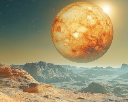 Embark on a breathtaking journey through virtual reality, as artificial intelligence unveils the mysteries of unexplored alien planets Traverse landscapes sculpted by scientific deep learning