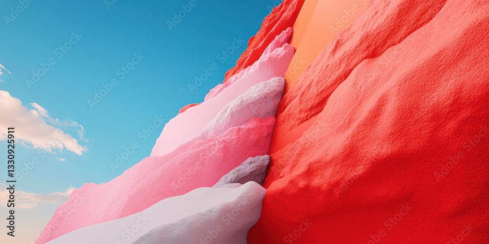 Poster gradient revolution immersive digital abstract landscape exploring chromatic transitions, minimalist