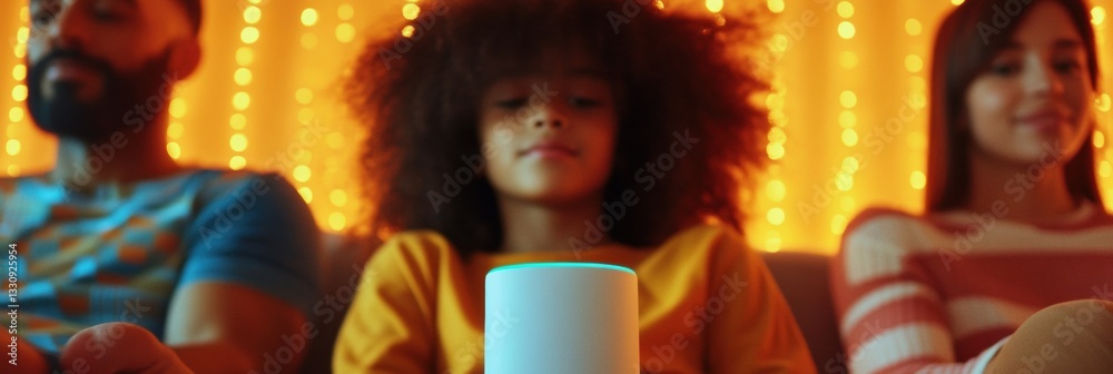 Poster inclusive tech harmony multi-generational smart home experience showcasing connected family lifestyl
