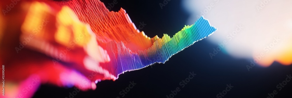 Poster Quantum Data Visualization Holographic Spectrum Wave Revealing AI-Powered Analytics in Luminescent Gradient - Cutting-Edge Tech Innovation for Future-Forward Business Intelligence