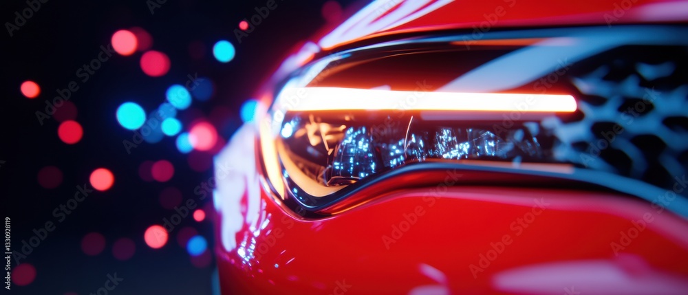 Aufkleber Cybernetic Automotive Design Next-Gen Vehicle Interface with Luminescent AI-Driven Dashboard Showcasing Immersive Connectivity and Futuristic Performance Visualization