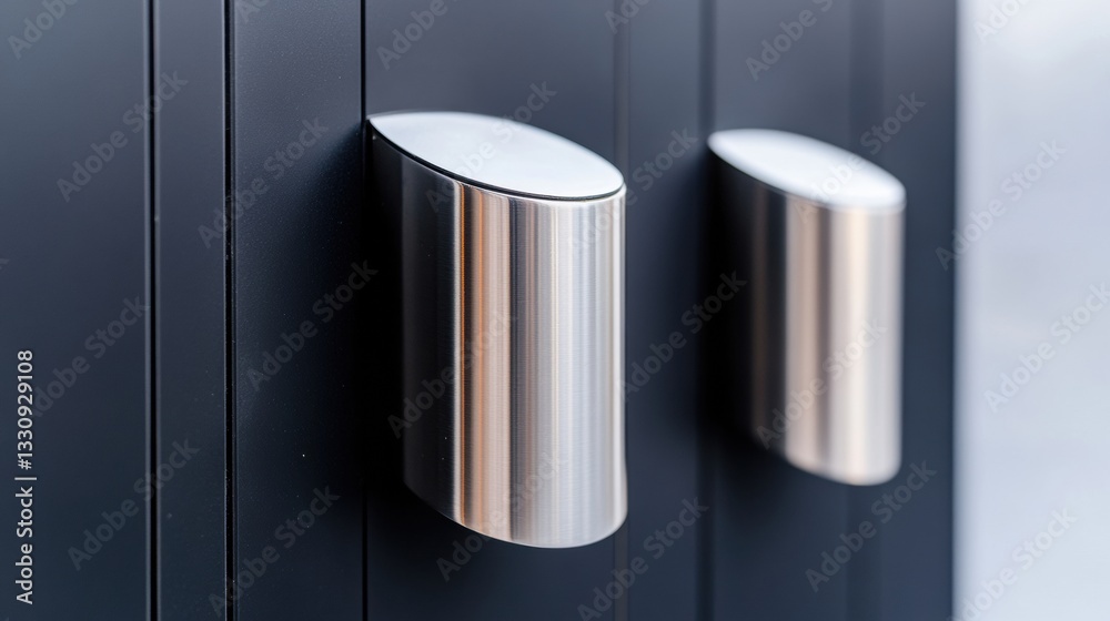 Fototapete sleek smart security minimalist access control sensors with advanced digital infrastructure - urban 