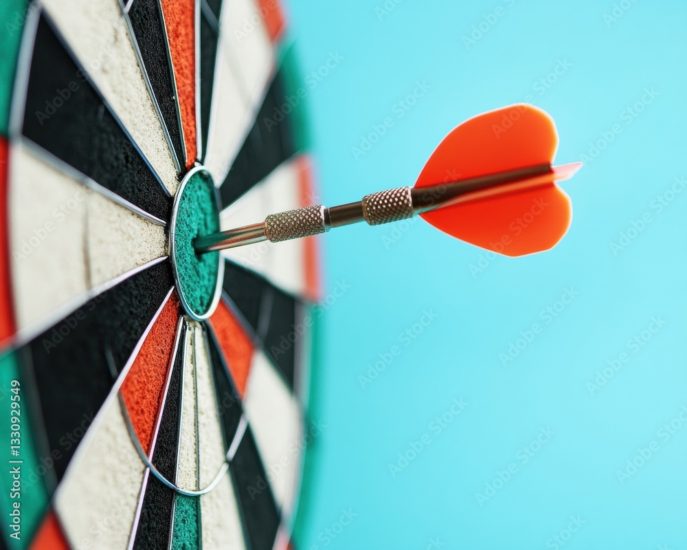 Aufkleber Precision Targeting Mastery Minimalist Dart Bullseye Strategy for High-Performance Business Goals and Digital Transformation Success