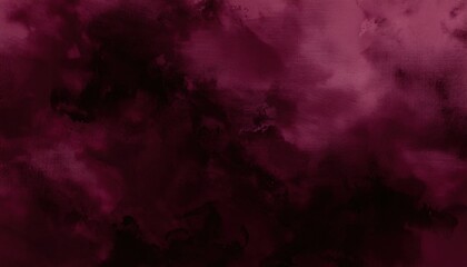 Crimson Watercolor Texture. Deep Burgundy Abstract Painting Background.