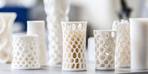Parametric Design Revolution Advanced Printed Ceramic Prototypes Revealing Innovative Lattice Structures for Next-Generation Manufacturing Aesthetics