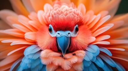 Fototapeta premium A vibrant close-up of a peacock displaying its elaborate, colorful tail feathers. Bird, nature, and animal themes. Ideal for wildlife blogs, nature documentaries, and art prints.