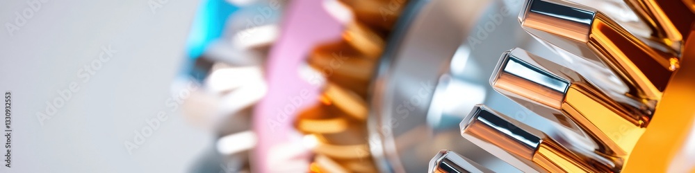 Aufkleber Precision Engineering Unveiled Metallic Gear Dynamics in High-Performance Manufacturing - Next-Gen Industrial Innovation Visualizing Technological Advancement