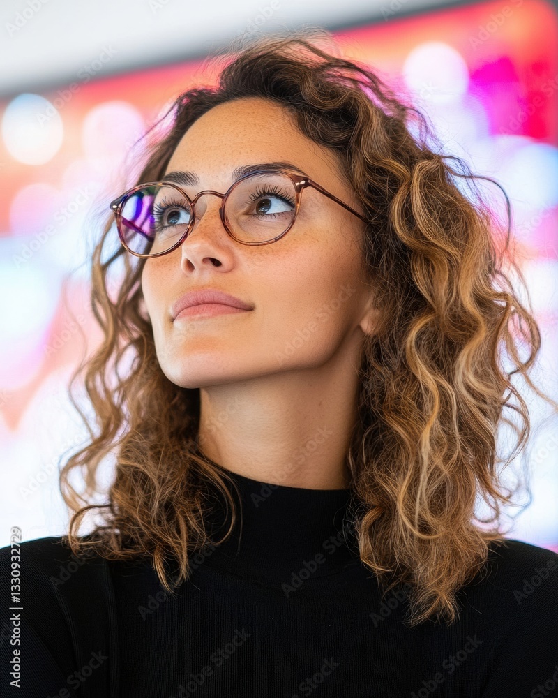 Poster empowered visionary inclusive tech leadership - dynamic latina professional redefining innovation in