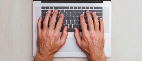 Modern Digital Workspace Minimalist Laptop Ergonomics - Productivity-Driven Remote Work Aesthetic for Hybrid Professional Performance