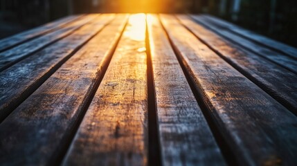 Fototapeta premium Old Brown Wooden Table Texture in Minimalist Overhead View, Evoking Simplicity and Natural Warmth
