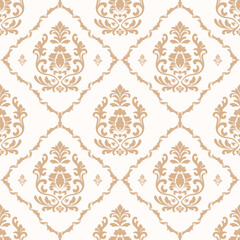 Gold Seamless Damask Pattern vector illustration design for fashion, fabric, texture, wallpaper, clothing, wrapping, decoration and all prints