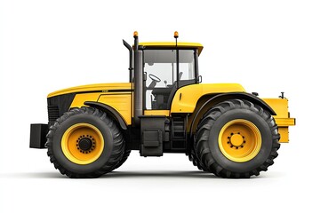 Fototapeta premium Agricultural Tractor isolated on a white background 