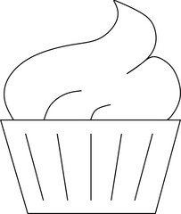 Cute Cake Outline Icon Element