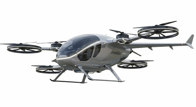 未来都市空飛ぶ車 滑らか金属光沢 精密描写. AI Generated