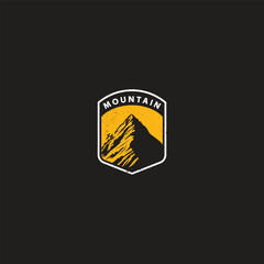 Mountain logo design inspiration, Mountain illustration, outdoor adventure . Vector graphic print for t shirt and other uses