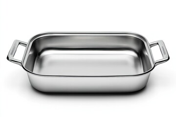 Aluminum Roasting Pan on white background 