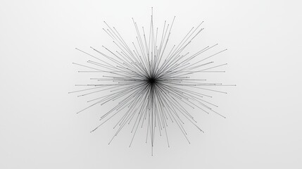 Fototapeta premium Delicate Symmetrical Line Pattern in Minimalist Design