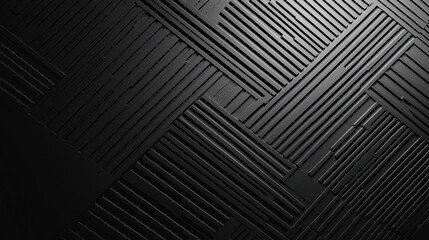 Sophisticated Minimal Asymmetric Line Pattern in Black Texture