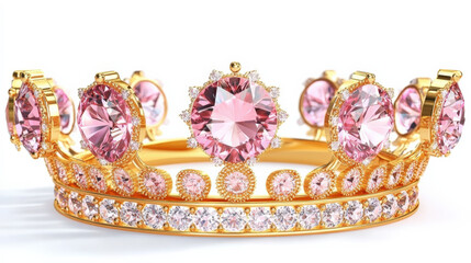 gold crown isolated on white