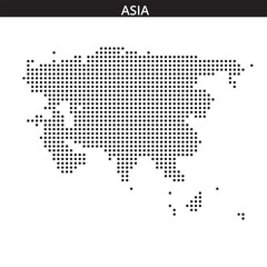 Obraz premium Asia map in dots