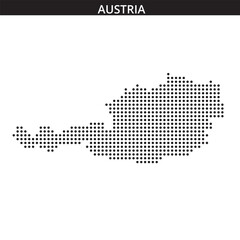 Obraz premium Austria map in dots