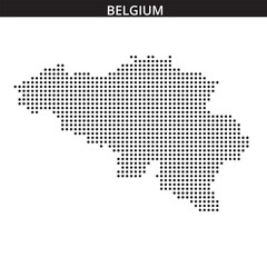 Belgium map in dots