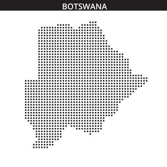 Obraz premium Botswana map in dots