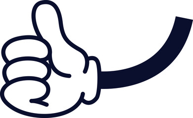 Retro Comic Hands Gesture Element