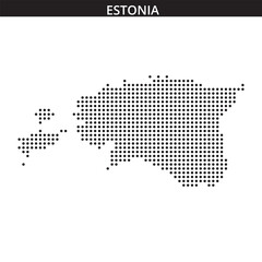 Estonia map in dots