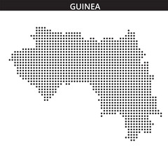 Obraz premium Guinea map in dots